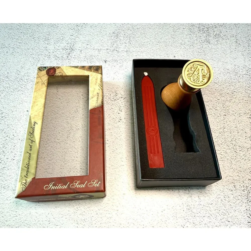 Envelope Seal Monogram “A” Initial Set With Mailable Wax New In Box England